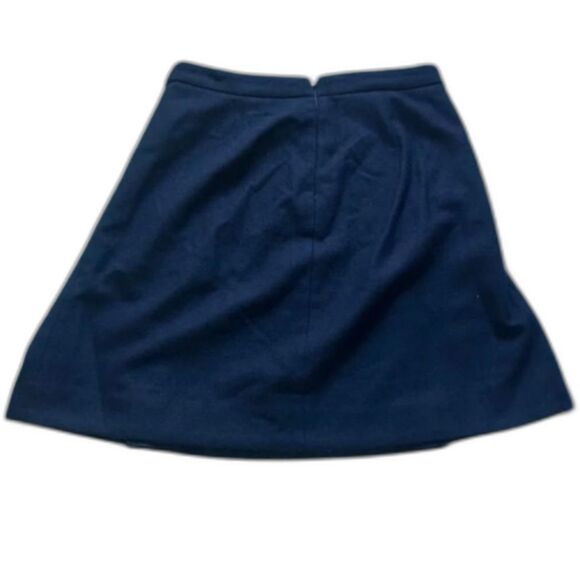 J.Crew “The Pencil Skirt” | Navy A-Line Button Detail | Size 4 - Picture 2 of 3